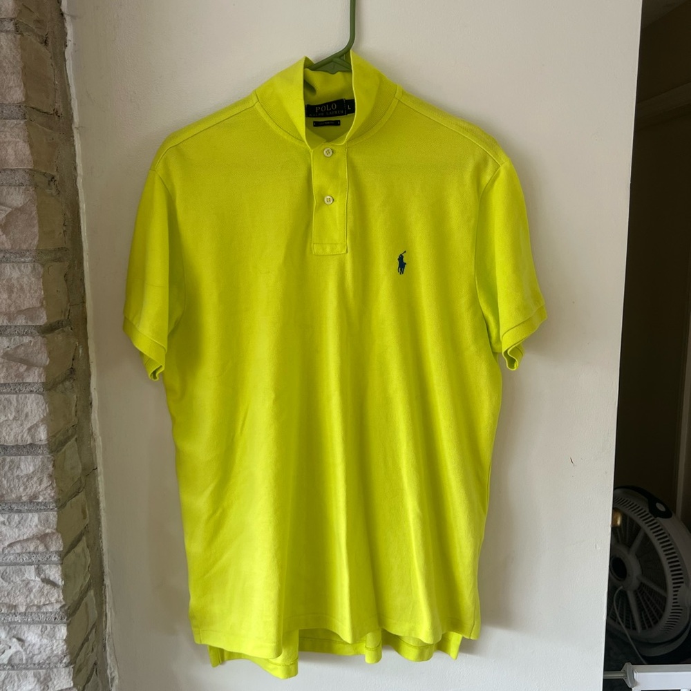 Ralph Lauren Yellow Polo Shirt with Classic Design and Moisture-Wicking Fabric